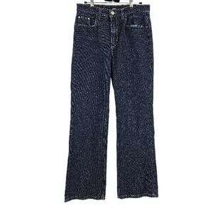 Wandler Daisy Flared-leg Jeans Blue Dark Wash High Waist Bootcut Denim Size 27